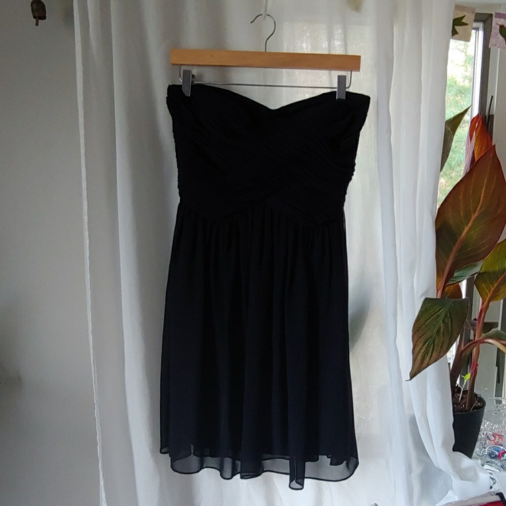 Black strapless dress